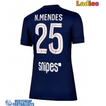 Paris Saint-Germain Nuno Mendes #25 Replica Home Shirt Ladies 2025-26 Short Sleeve